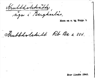 Bild på arkivkortet för arkivposten Krubbholskätte