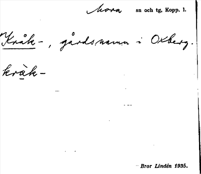 Bild på arkivkortet för arkivposten Kråk-