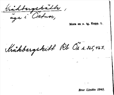 Bild på arkivkortet för arkivposten Kråkbergskätte