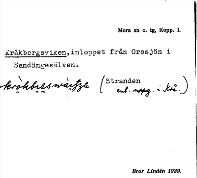 Bild på arkivkortet för arkivposten Kråkbergsviken