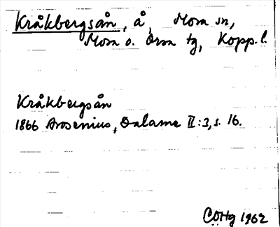 Bild på arkivkortet för arkivposten Kråkbergsån