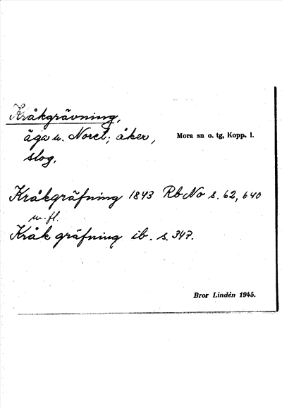 Bild på arkivkortet för arkivposten Kråkgrävning