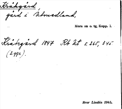 Bild på arkivkortet för arkivposten Kråkgård