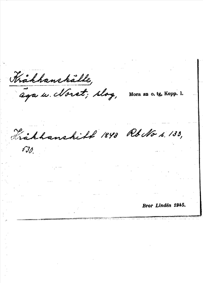 Bild på arkivkortet för arkivposten Kråkhanskätte