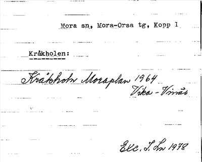 Bild på arkivkortet för arkivposten Kråkholen