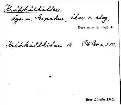 Bild på arkivkortet för arkivposten Kråkhålkätten