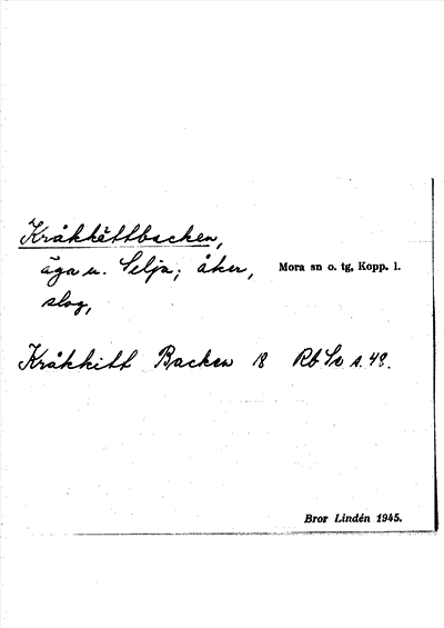 Bild på arkivkortet för arkivposten Kråkkättbacken