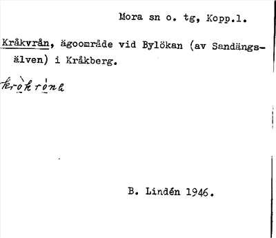 Bild på arkivkortet för arkivposten Kråkvrån