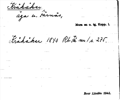 Bild på arkivkortet för arkivposten Kråkåker
