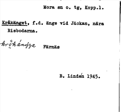 Bild på arkivkortet för arkivposten Kråkänget