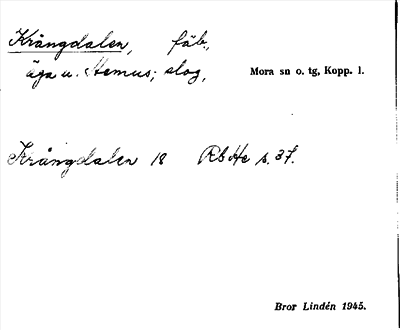 Bild på arkivkortet för arkivposten Krångdalen
