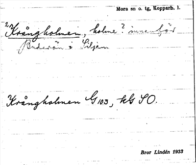 Bild på arkivkortet för arkivposten Krångholmen