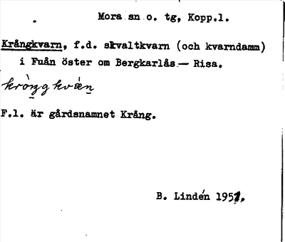 Bild på arkivkortet för arkivposten Krångkvarn