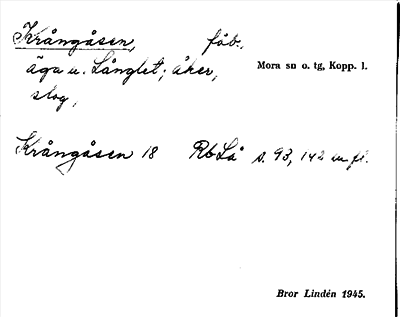 Bild på arkivkortet för arkivposten Krångåsen
