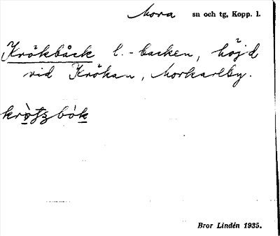 Bild på arkivkortet för arkivposten Krökbåck