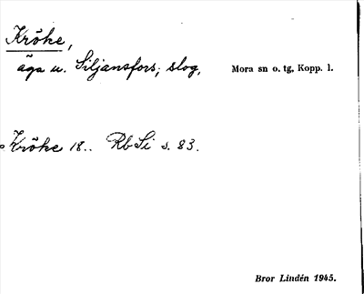 Bild på arkivkortet för arkivposten Kröke