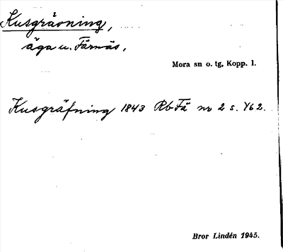 Bild på arkivkortet för arkivposten Kusgrävning