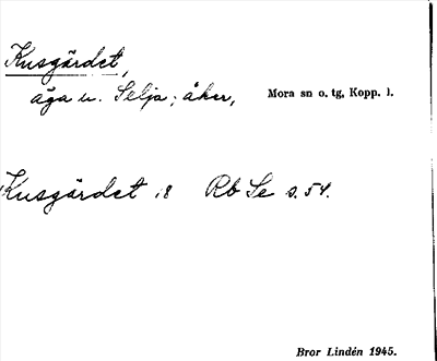 Bild på arkivkortet för arkivposten Kusgärdet