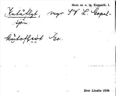 Bild på arkivkortet för arkivposten Kutåflyt