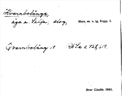 Bild på arkivkortet för arkivposten Kvarnbolänge