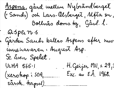 Bild på arkivkortet för arkivposten Aspens