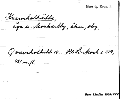 Bild på arkivkortet för arkivposten Kvarnholkätte