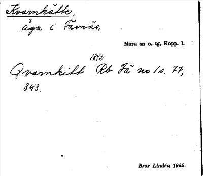 Bild på arkivkortet för arkivposten Kvarnkätte