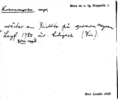 Bild på arkivkortet för arkivposten Kvarnmyren