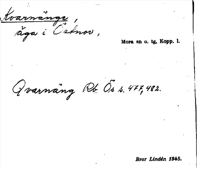 Bild på arkivkortet för arkivposten Kvarnänge