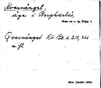 Bild på arkivkortet för arkivposten Kvarnänget