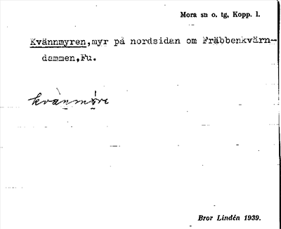 Bild på arkivkortet för arkivposten Kvännmyren