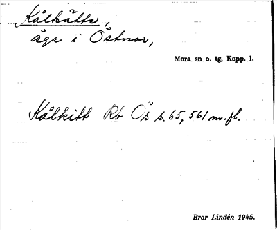 Bild på arkivkortet för arkivposten Kålkätte