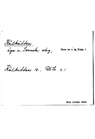 Bild på arkivkortet för arkivposten Kålkätten