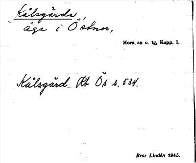 Bild på arkivkortet för arkivposten Kålsgärda
