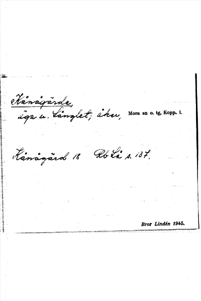 Bild på arkivkortet för arkivposten Kånågärde