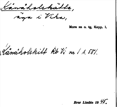 Bild på arkivkortet för arkivposten Kånåholskätte