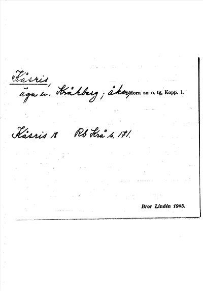 Bild på arkivkortet för arkivposten Kåsris