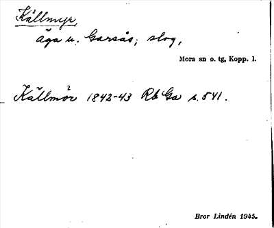 Bild på arkivkortet för arkivposten Källmyr