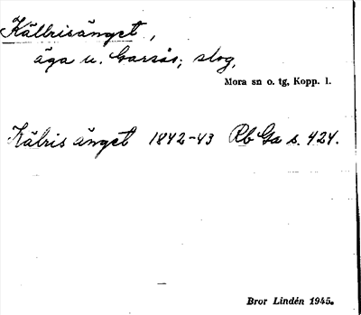 Bild på arkivkortet för arkivposten Källrisänget
