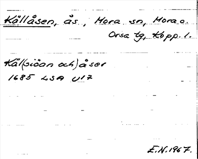 Bild på arkivkortet för arkivposten Källåsen