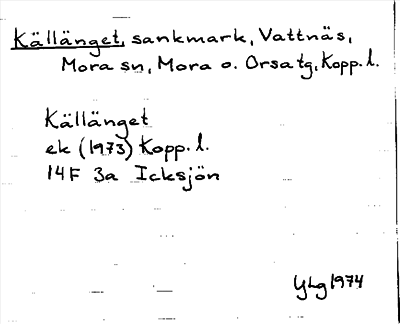 Bild på arkivkortet för arkivposten Källänget