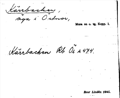 Bild på arkivkortet för arkivposten Kärrbacken