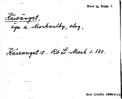 Bild på arkivkortet för arkivposten Kärsänget