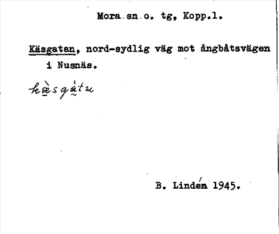 Bild på arkivkortet för arkivposten Käsgatan