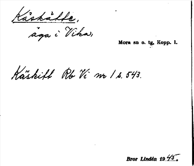 Bild på arkivkortet för arkivposten Käskätte