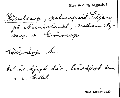 Bild på arkivkortet för arkivposten Kässelvarp