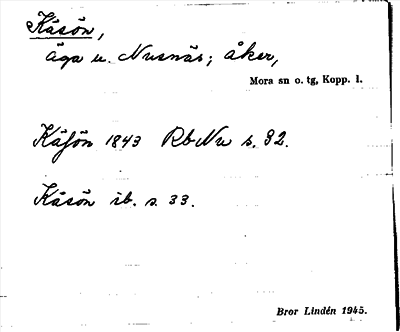Bild på arkivkortet för arkivposten Käsön