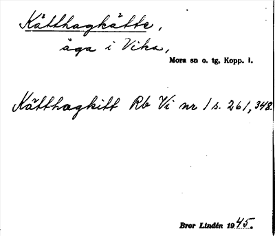 Bild på arkivkortet för arkivposten Kätthagkätte