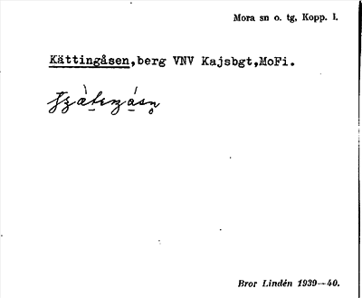 Bild på arkivkortet för arkivposten Kättingåsen