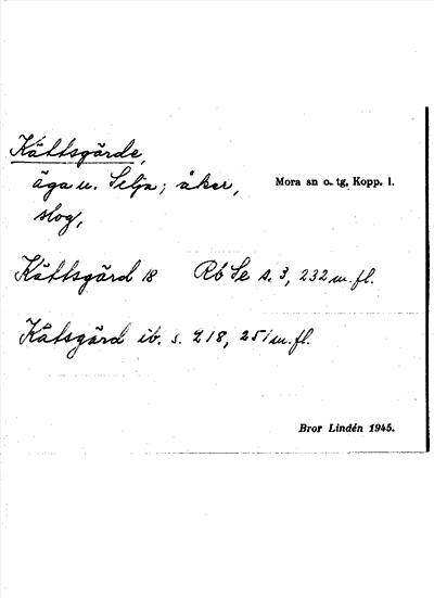 Bild på arkivkortet för arkivposten Kättsgärde